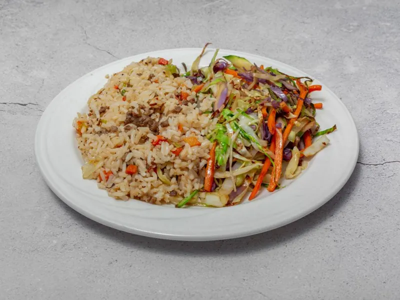 Fried Rice & Stir Fried Vegetables at Kitok
